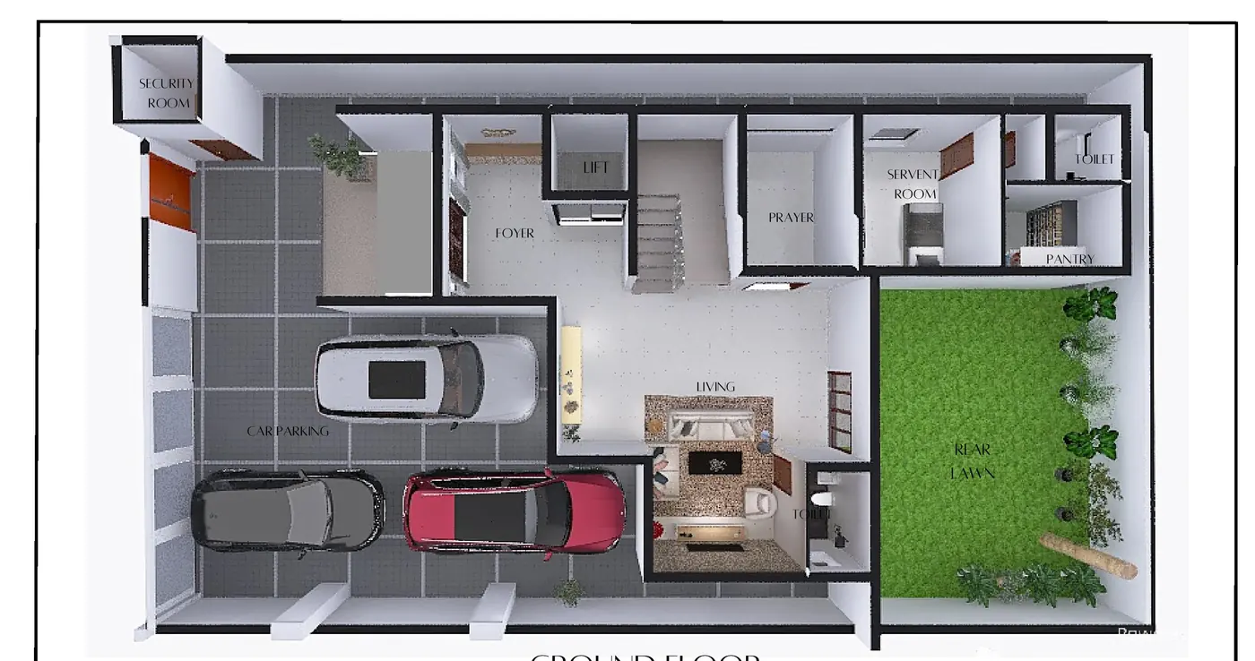 ARCHINEERS architectural layout used to illustrate documentation — not a government form
